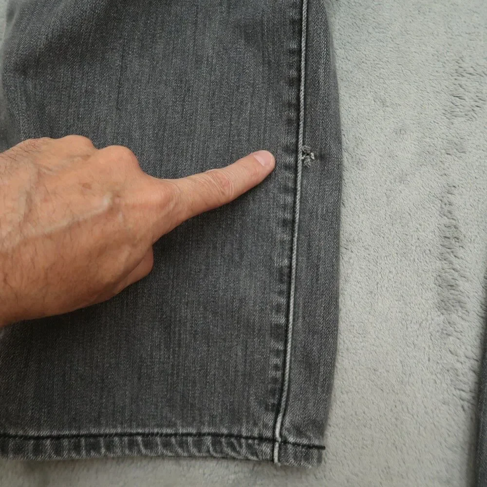 Levi's 501 Jeans Mens Size 38x34 Gray Original Fit Button Fly Straight Denim